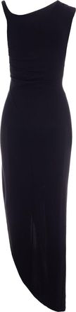 Elisabetta Franchi Black Jersey Cr&ecirc;pe Dress With Jewel Strap