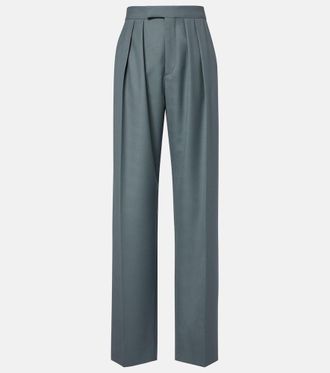 Chlo&eacute; Chlo&eacute; Pleated virgin wool straight pants