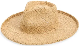 Lack of Color Breeze Straw Fedora in Natural at Nordstrom, Size Small