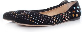 Giuseppe Zanotti Suede Ballerina with colored studs