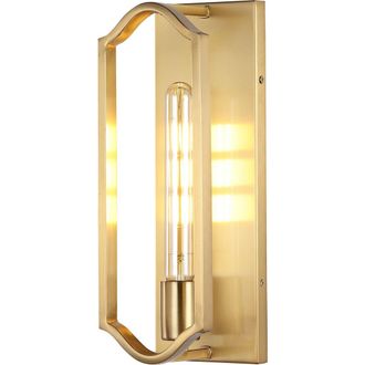 Jonathan Y Designs Chloe 1-Light Modern Bohemian Iron LED Sconce in Brass Gold at Nordstrom