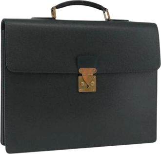 Louis Vuitton Pre-owned Business Bag - Dames - Vintage Handtas - Groen - ONE Size - Leer - Vintage