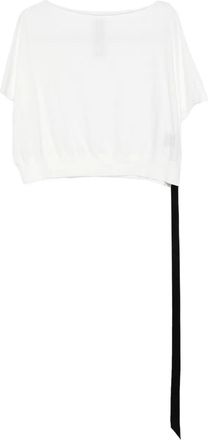 Rick Owens Top con scollo a barca - Bianco