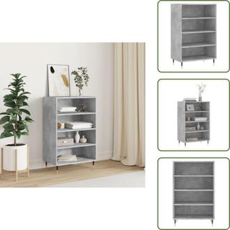 vidaXL The Living Store Credenza Grigio Cemento 57x35x90 cm in Legno Multistrato - Credenza grigio cemento