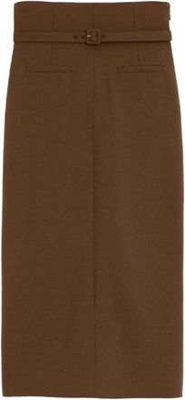 Ami Midi Rok met Riem - Dames - Midirokken - Bruin - L - Rokken