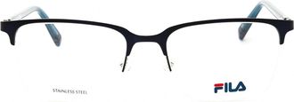 Fila VFI395 Rectangular Acetate-Metal Eyeglasses - Black