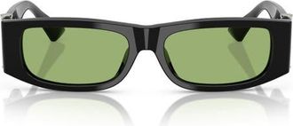 Versace 55mm Rectangular Sunglasses in Black at Nordstrom