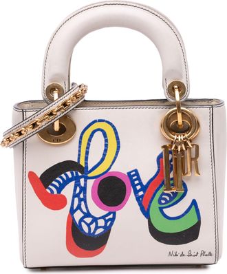 Dior Pre-owned Womens Dioramour Lady My Abcdior Handbag - White Leather - One Size