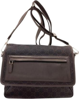 Gucci Pre-owned Vintage Canvas Schoudertas - Dames - Vintage Schoudertas - Bruin - ONE Size - Vintage