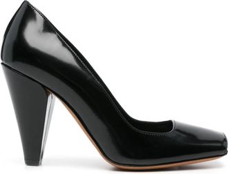 Khaite Zwarte Cone Hak Leren Pumps - Dames - Pumps - Zwart - 36 EU - Leer - Schoenen