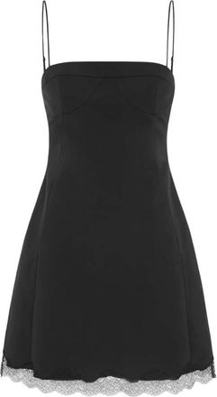 16Arlington Connie Mini Jurk - Dames - Feestkleedjes - Zwart - M - Chiffon - Kleedjes