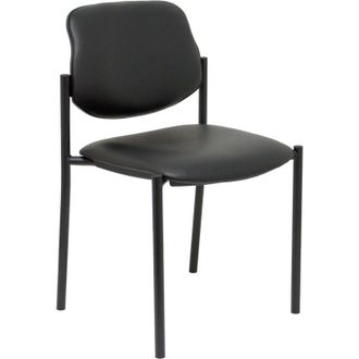 Piqueras y Crespo Silla Fija Styl Similpiel Negro Chasis Negro