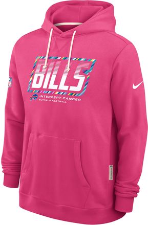 Nike Buffalo Bills Crucial Catch Sideline Standard Issue Nike Mens Dri-FIT NFL Pullover Hoodie in Pink | 03AZ68XZU4-F9R