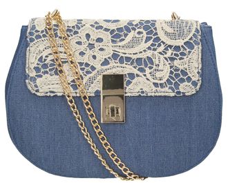 Swankyswans Womens Elm Lace Denim Crossbody Bag, Blue