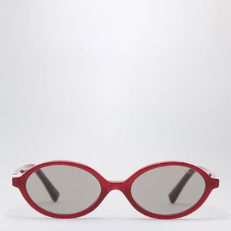 Miu Miu Miu Regard oval sunglasses in burgundy