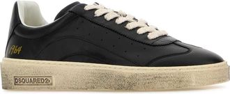 Dsquared2 Leather Low-Top Sneaker - Black