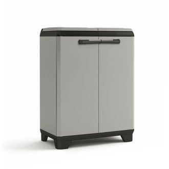Keter Papelera Planet - Pl&aacute;stico Reciclado, Gris/negro, Basura De Clasificaci&oacute;n, 680 X 390 X 920 Mm, Polipropileno, Large - Keter