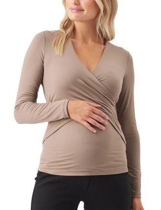 Ripe Luxe Knit Embrace Nursing Top in Mocha at Nordstrom, Size X-Small Au