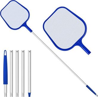 OEM Red Para Recoger La Suciedad De La Piscina, 120 Cm De Largo Con Mango Telesc&oacute;pico, Malla Fina De Nailon, Algas Y Piscinas Bestway, Azul, 1 Unidad