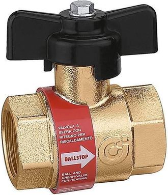 Caleffi V&aacute;lvula De Bola Con V&aacute;lvula De Retenci&oacute;n Incorporada Para Sistemas De Calefacci&oacute;n Ballstop Caleffi 327 1