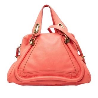 Chlo&eacute; Pre-owned Handbags, female, Orange, Size: ONE SIZE Pre-owned Paraty Satchel