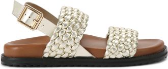 Kurt Geiger Womens Leather Ringer Sandals - Gold - Size UK 4