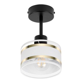 OEM L&aacute;mpara De Techo Negra Con Pantalla, Metal Industrial, 1xe27, Iluminaci&oacute;n Led Moderna Para Sal&oacute;n, Cocina, Dormitorio, Habitaci&oacute;n Infantil, Loft