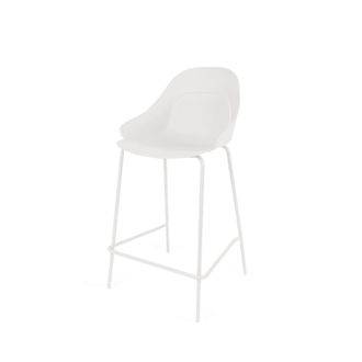 Koketto Home Taburete blanco de exterior estilo moderno