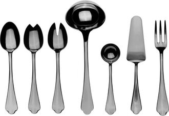 Mepra Dolce Vita Mirror 7-Piece Place Serving Set in Black at Nordstrom