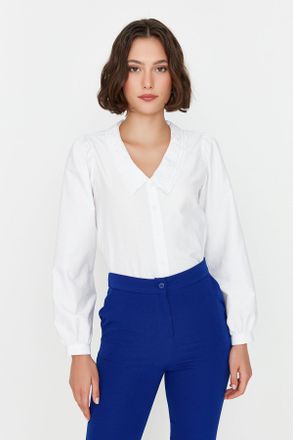 Trendyol Vrouwen Peter Pan kraag Standaard Basis Shirt