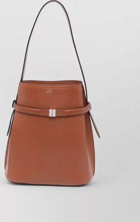 Toteme leather bucket bag adjustable strap handle