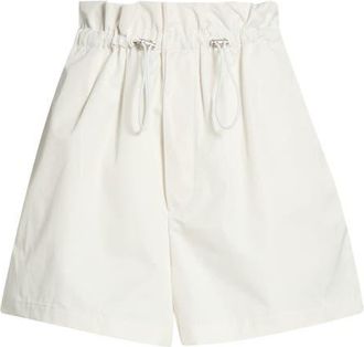 A Gold E Lydia Toggle Waist Cotton Blend Shorts in Chalk White Creamy White at Nordstrom, Size X-Small