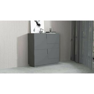 Dmora Armario Multiusos 2 Puertas Zulimo, Armario Multifuncional, Armario 2 Puertas, 120x44h126 Cm, Antracita - Dmora