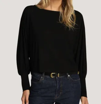 Dylan Dolman Sleeve Top In Black