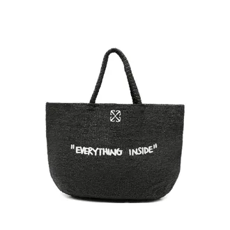 Off-white Jitney Arrows-motif Woven Tote Bag