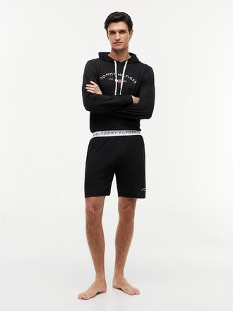 Tommy Hilfiger Mens Hilfiger Logo Pique Sleep Short - Black - XL