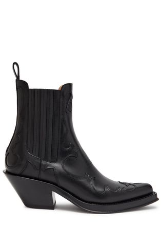 Gabriela Hearst Cassidy Leather Ankle Boots - Black - 37 (IT37 / UK4)