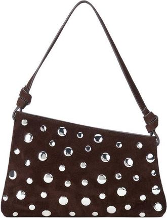 Staud Dani Mini Leather Shoulder Bag in Espresso Studs at Nordstrom