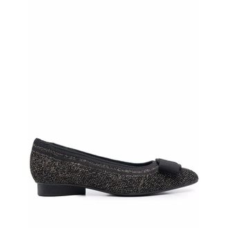 Ferragamo Ladies Black Flats, US Size 5