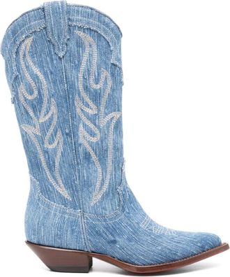 Sonora Light Blue Light Blue Denim Texan Boots