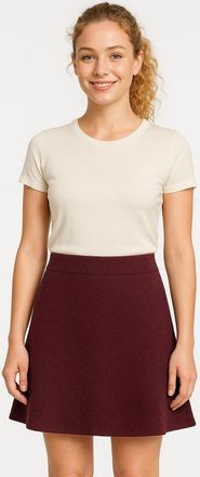 Only Strickrock ONLY ONLAMA LIFE SKATER SKIRT CC KNT, Damen, Gr. XL (42), rot (port royale), Strick, Obermaterial: 85% Polyester, 15% Baumwolle, unifarben,