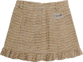 N&deg;21 Girls Skirt Metallic Tech Fabric Polyester