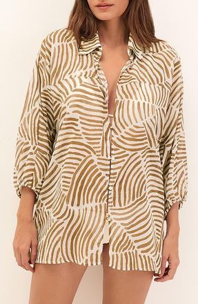 Vix Moana Cover-Up Shirt in Multi at Nordstrom, Size X-Large