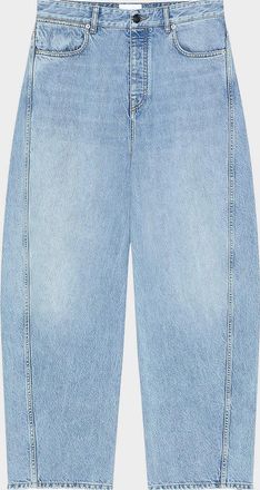 Givenchy Mens Stone-Washed Barrel-Leg Jeans