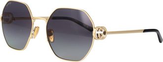 Gucci Womens Sunglasses Gg2046s Gold Metal