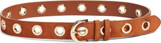 Nordstrom Samantha Rivet Suede Belt in Rust Oxide at Nordstrom, Size X-Small