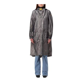 Parajumpers Parkas, female, Gray, Size: XS Long Parka Hooded Raincoat