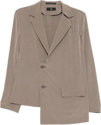 Yohji Yamamoto Ta/pe asymmetric-hem blazer - Neutrals