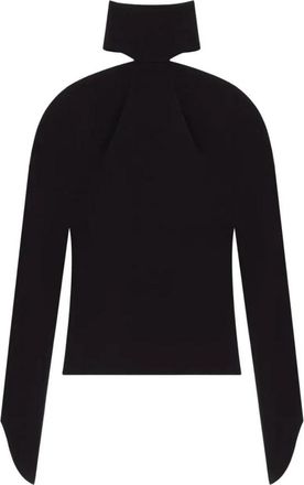 Courr&egrave;ges Illusion Circle Top - Dames - Longsleeves - Zwart - S - Polyester - Tops