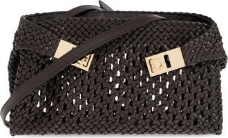 Ferragamo Hug Mini Schoudertas - Dames - Schoudertassen - Zwart - ONE Size - Leer - Tassen